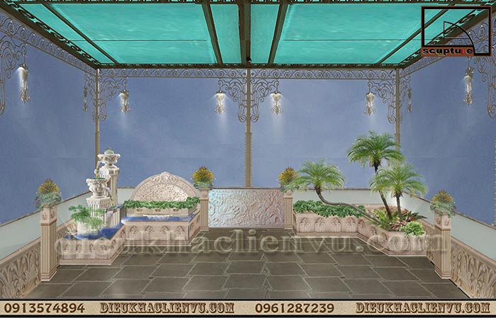 Thiết kế s&acirc;n vườn đẹp, đẳng cấp với những tiểu cảnh đơn giản